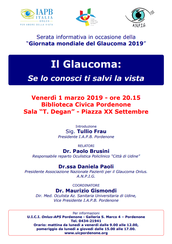 Convegno giornata mondiale Glaucoma